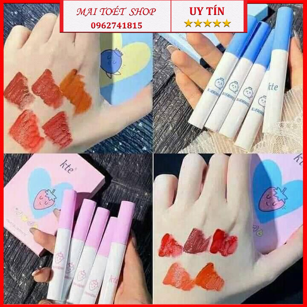 Set 5 Cây Son Kem Lì KTE Fluffy Matte Lip Glaze Hot frend 2021