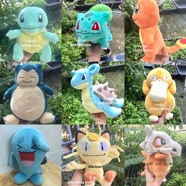 Gấu bông poke sưu tầm size 25 đến 30cm
