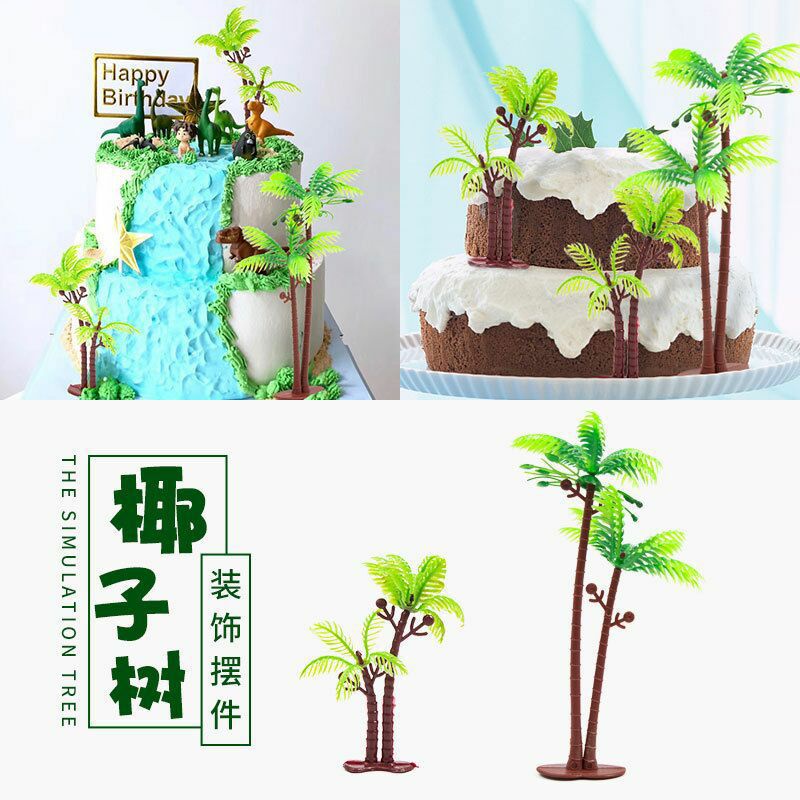 Cây dừa mini trang trí bánh sinh nhật, bánh kem, bánh gato