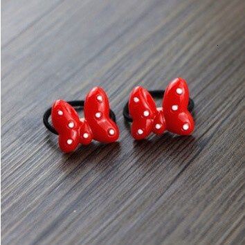 Set 2 Dây Cột Tóc Co Giãn Hình Hoạt Hình Dễ Thương Cho Bé Gái