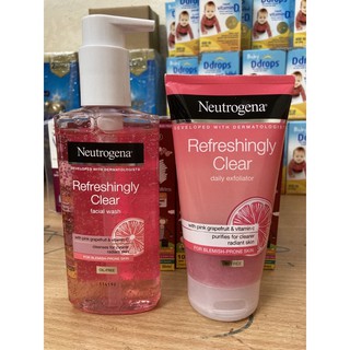 Sữa rửa mặt và tẩy da chết Neutrogena bưởi hồng