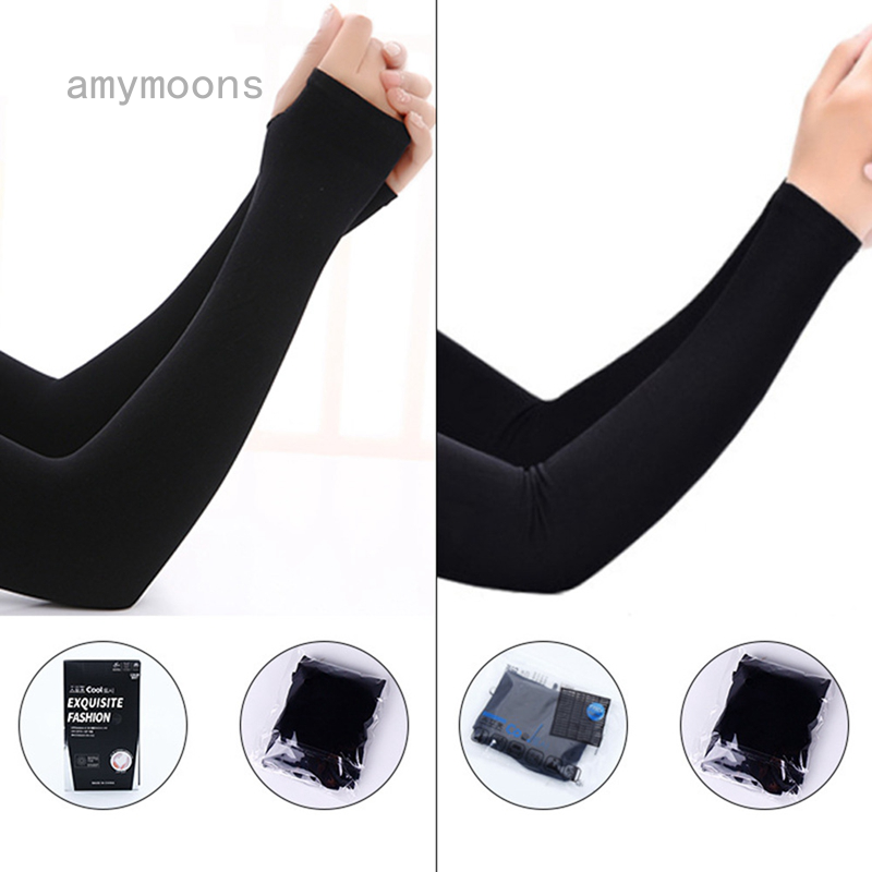 Găng cánh tay chống nắng vải lụa lạnh chuyên dùng khi lái xe