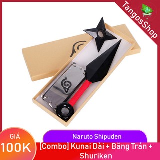 Mô Hình Naruto . Combo Kunai Dài  Băng Trán  Shuriken. Đồ Chơi Mô Hình Kunai  Chiều Dài 27cm