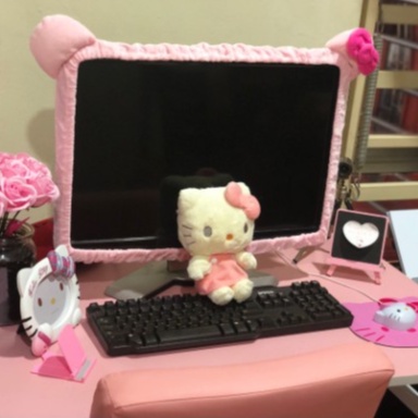 Vỏ bọc màn hình LCD hình hello kitty đáng yêu dành cho laptop/máy tính bàn