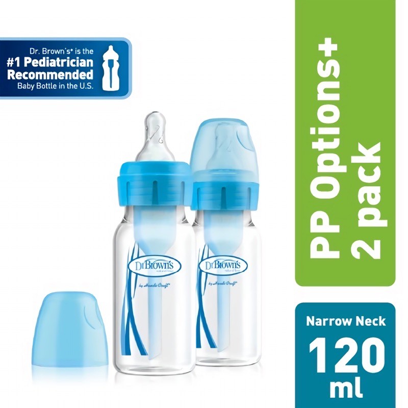 Bác sĩ. Set 2 Bình Sữa Em Bé 4oz / 120ml Bằng Nhựa PP