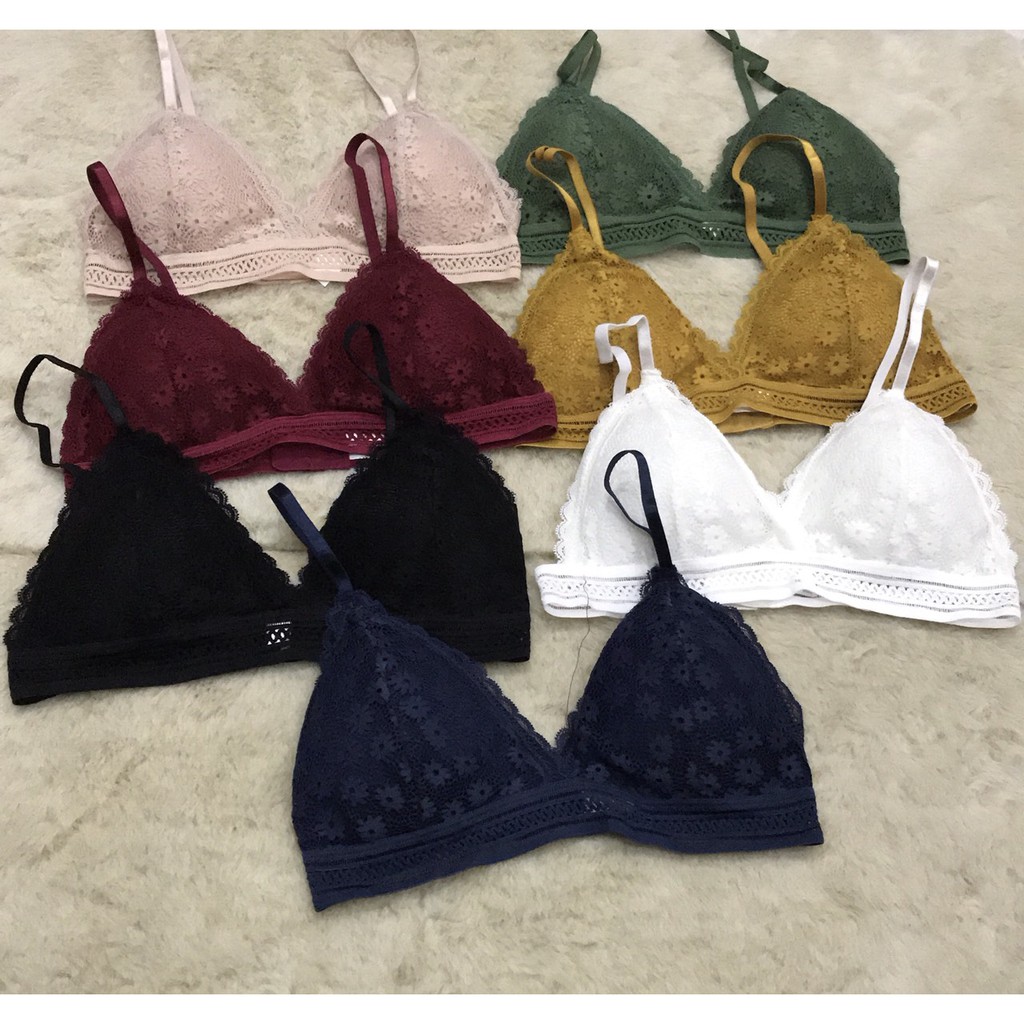 Áo Bra Ren Hoa Cúc Không Gọng Đệm Mỏng Cao Cấp 7338 - Mbra94 | BigBuy360 - bigbuy360.vn