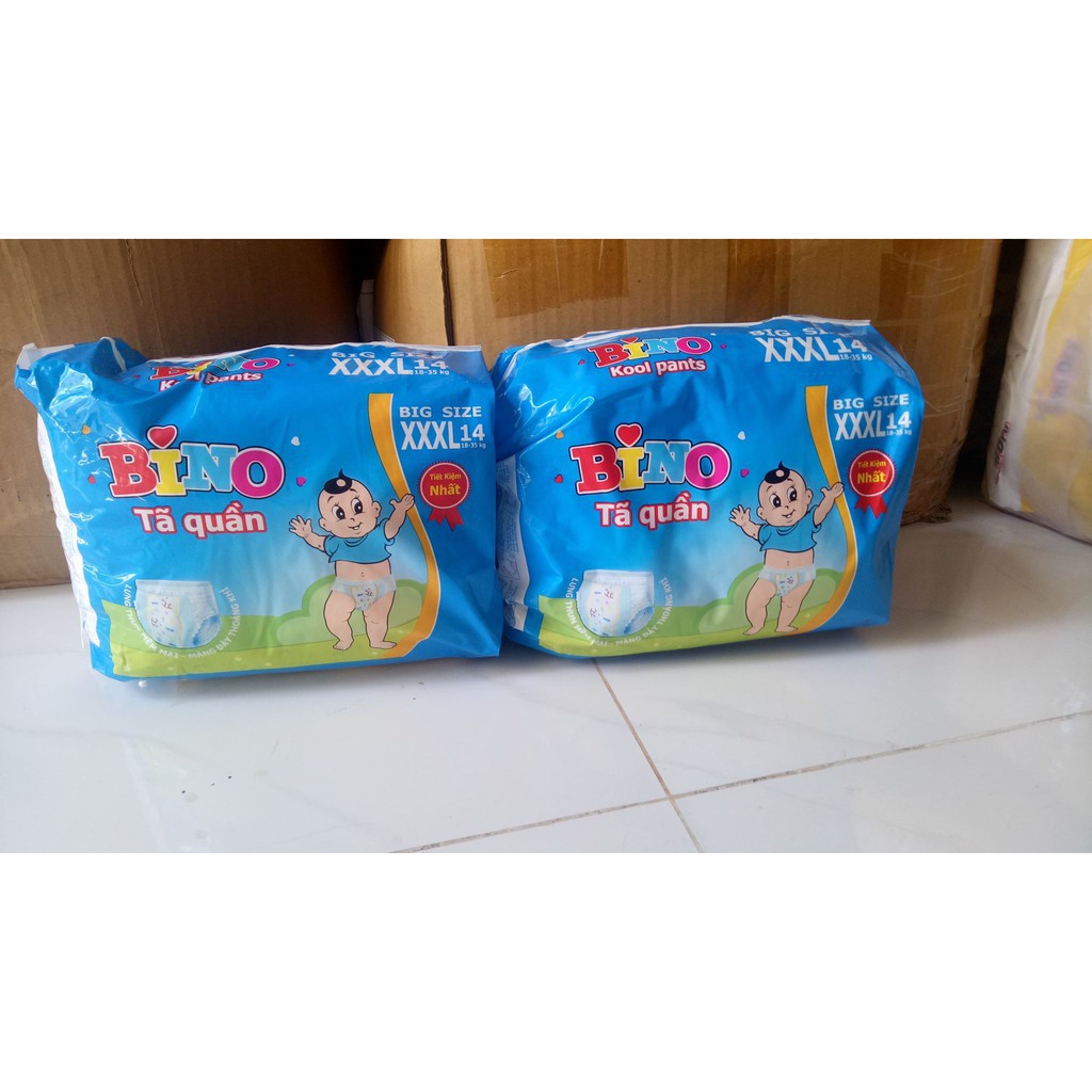 [COMBO 2 GÓI] Tã quần bigsize Bino XXXL - 18-35kg - bịch 28 miếng