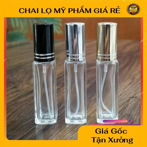 Lọ Chiết Nước Hoa ❤ RẺ VÔ ĐỊCH ❤ Chai lọ chiết nước hoa 10ml 5ml vuông đựng dầu thơm , phụ kiện du lịch