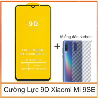 Kính cường lực 9D Full màn Xiaomi Mi 9SE _Miếng dán carbon