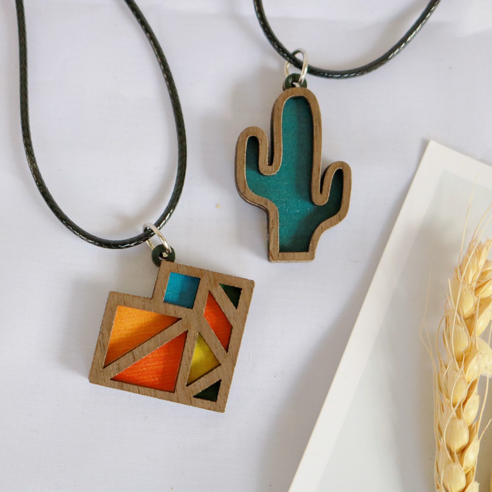 Vòng cổ gỗ vintage handmade