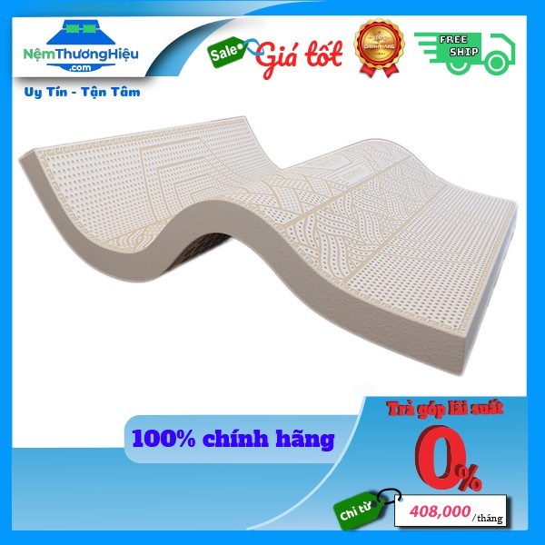 Nệm Cao Su Kim Cương ALOELUX-Dày 5cm-Tặng 01 Gối Nằm Cao Su Kim Cương-Giao Nệm Miễn Phí Tận Giường