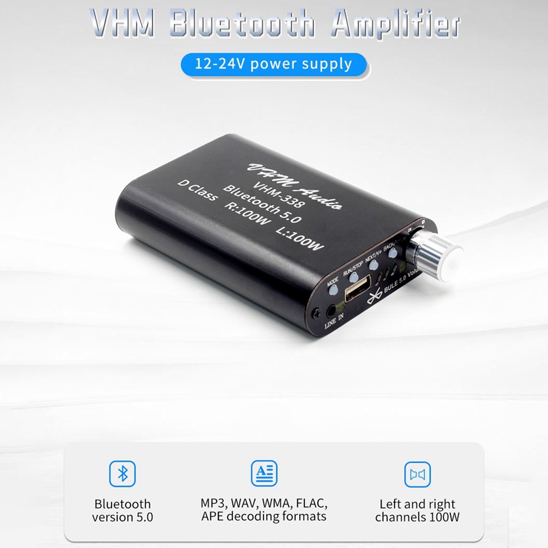 Bảng Mạch Khuếch Đại Âm Thanh Bluetooth Vhm338 100wx2 Dc 12v-24v | BigBuy360 - bigbuy360.vn