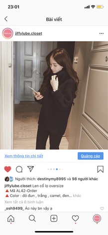 [ORDER] Ái len cổ lọ