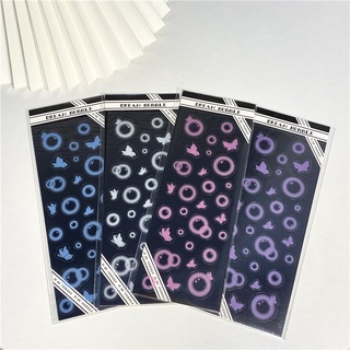 Trong Suốt Sticker Dán Tường Hình Bươm Bướm