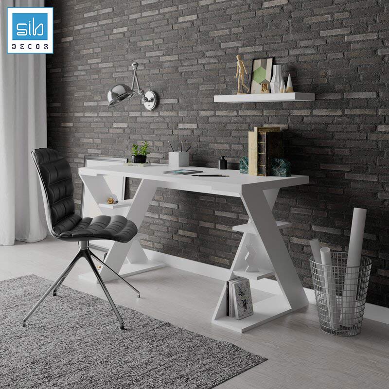 Bàn Làm Việc Thương Hiệu SIB Decor Với Thiết Kế Hiện Đại và 2 Chân Bàn Chữ X Cách Điệu Sáng Tạo