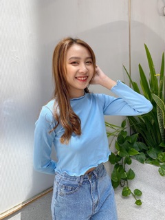 Áo thun tay dài croptop