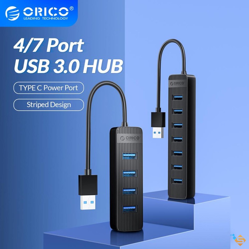 HUB Orico TWU32-4A 4 / 7 cổng cắm USB 3 0 + 2.0 cổng nguồn Type C tốc độ cao chuyên dụng cho máy tính PC