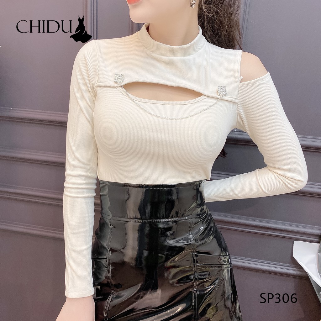 CHIDU áo len tăm dài tay phối xích - SP306 | BigBuy360 - bigbuy360.vn