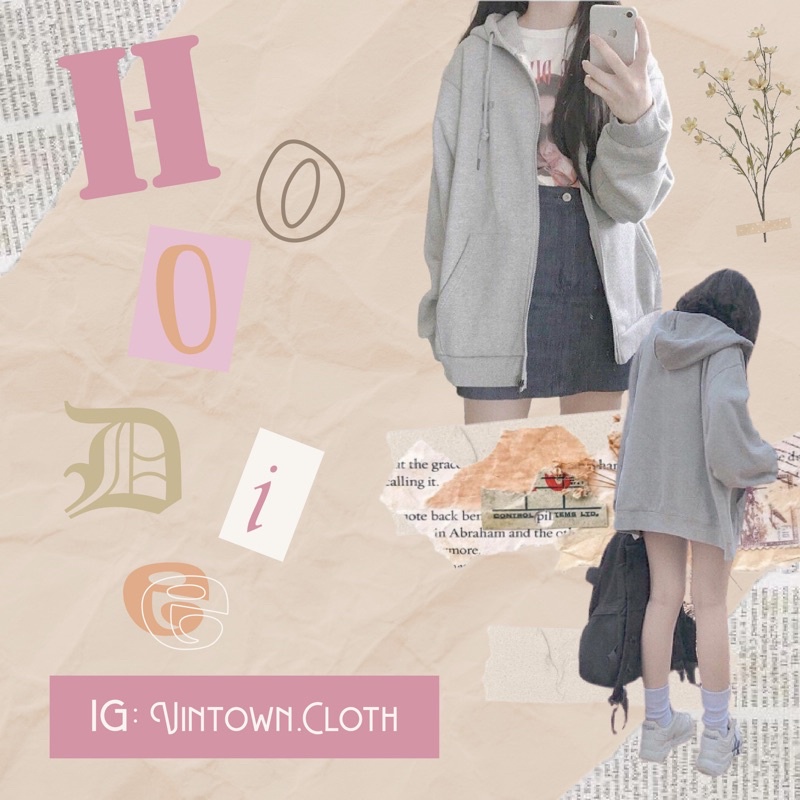 Áo Hoodie Nữ, hoodie zip 🌸 màu ĐEN | XÁM🌸 [ ẢNH THẬT I VIDEO THẬT ] dành cho khách đã ORDER