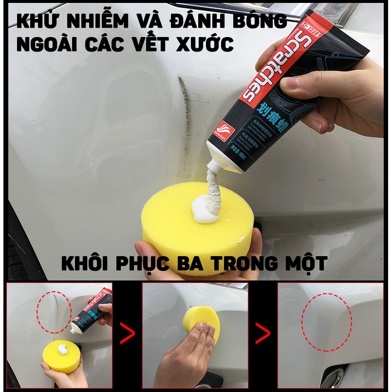 Sáp Xóa Vết Trầy Xước Và Đánh Bóng Sơn Cho Xe Hơi 100ml MARRYSTORE