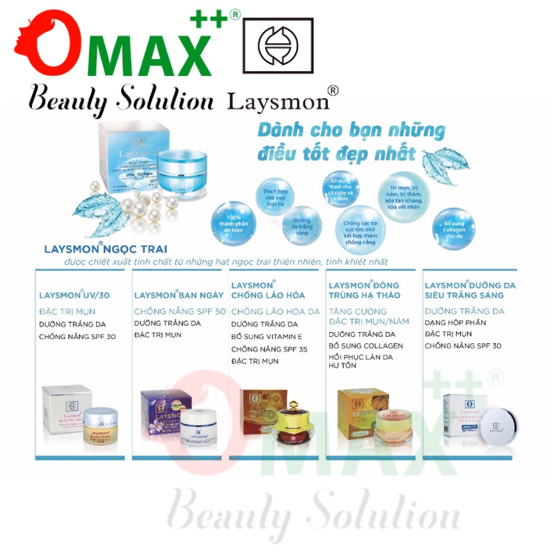 KEM LAYSMON ĐÔNG TRÙNG HẠ THẢO - LAYSMON CORDYCEPS SINESIS EXTRACT AND COLLAGEN BEAUTY CREAM 20G