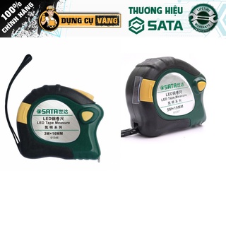 Thước cuốn thép có đèn 5.0m sata 91347