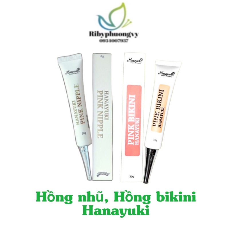 Kem khử thâm làm Hồng nhũ hoa Hanayuki tuýp 20gr - kem dưỡng duy trì chống thâm, dưỡng Hồng