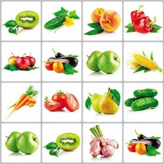 Decal dán bếp hình các loại quả khổ to(60*90cm)