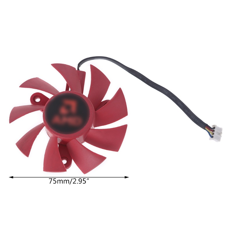 Quạt tản nhiệt cho máy tính AMDRX570 580 VGA 75mm/2.95in 1PC 4Pin 12V 0.5A FD8015U12S