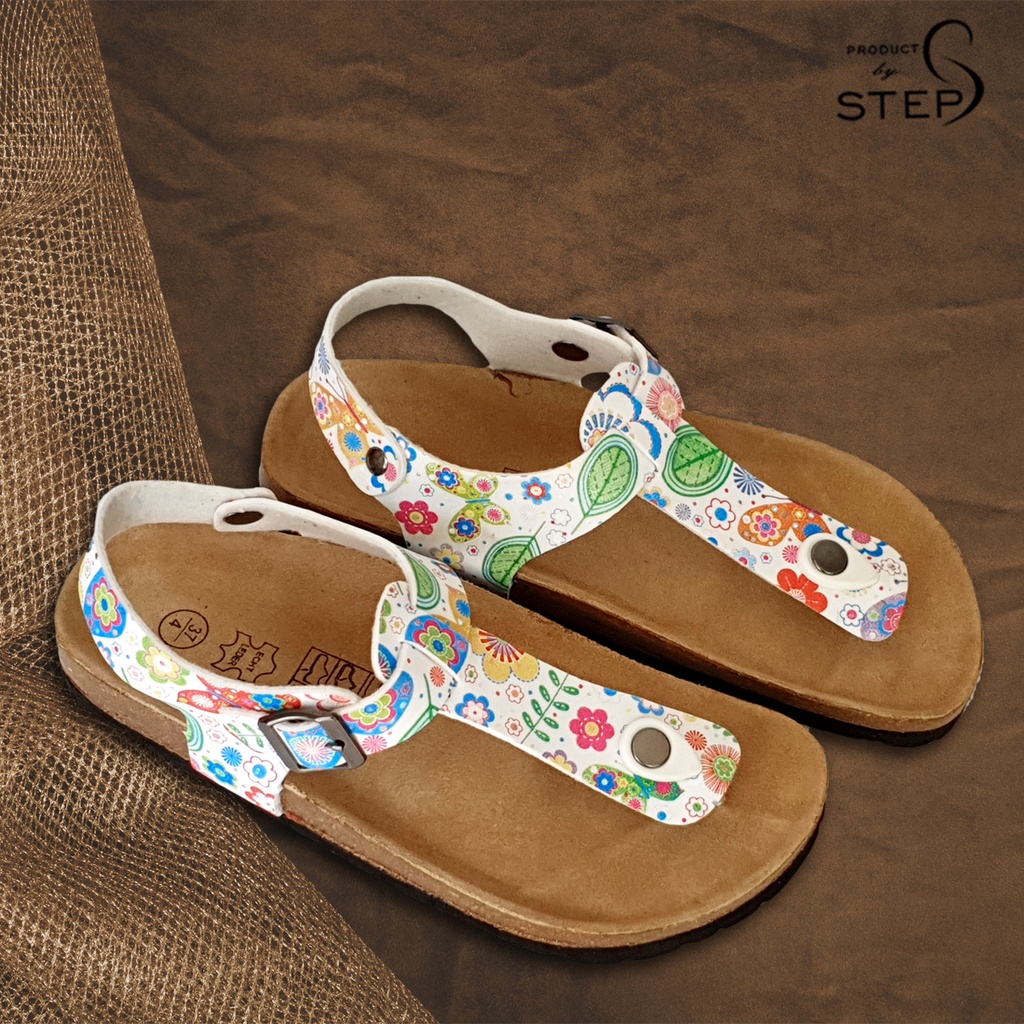 Giày đế trấu EVA in hoa văn quai kẹp bản