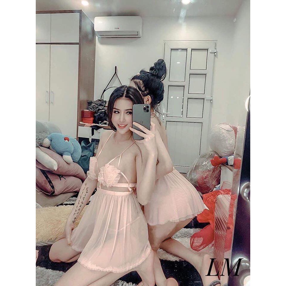 Váy ngủ nữ 💝 Free ship 💝 Quảng Châu cao cấp mềm mại ngực hoa | BigBuy360 - bigbuy360.vn