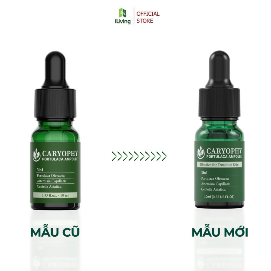 Serum giảm mụn mờ thâm se khít lỗ chân lông Caryophy 10ml ILIVING-CARSR10