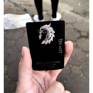 Khuyên rốn hoa đá siêu sáng thép y tế không gỉ / Hàng có sẵn a