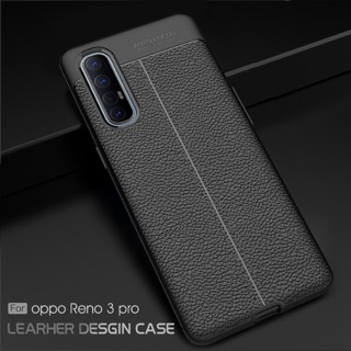 Ốp lưng dẻo vân da cho Oppo Reno 3 Pro hiệu Auto Focus chống sốc
