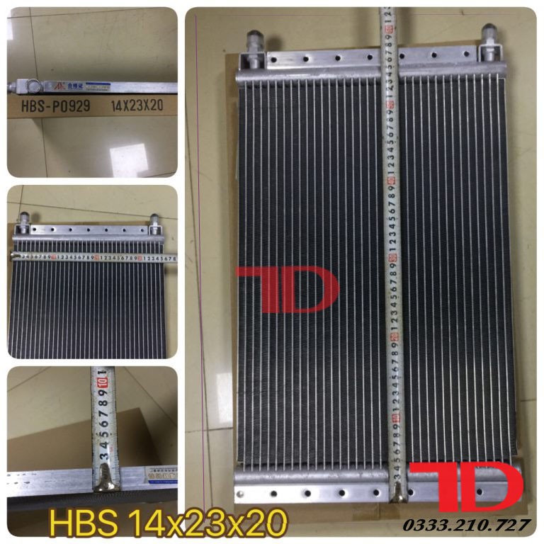 Dàn nóng điều hòa ô tô, Dàn nóng HBS 14x23 inch 36x59 cm dày 20cm