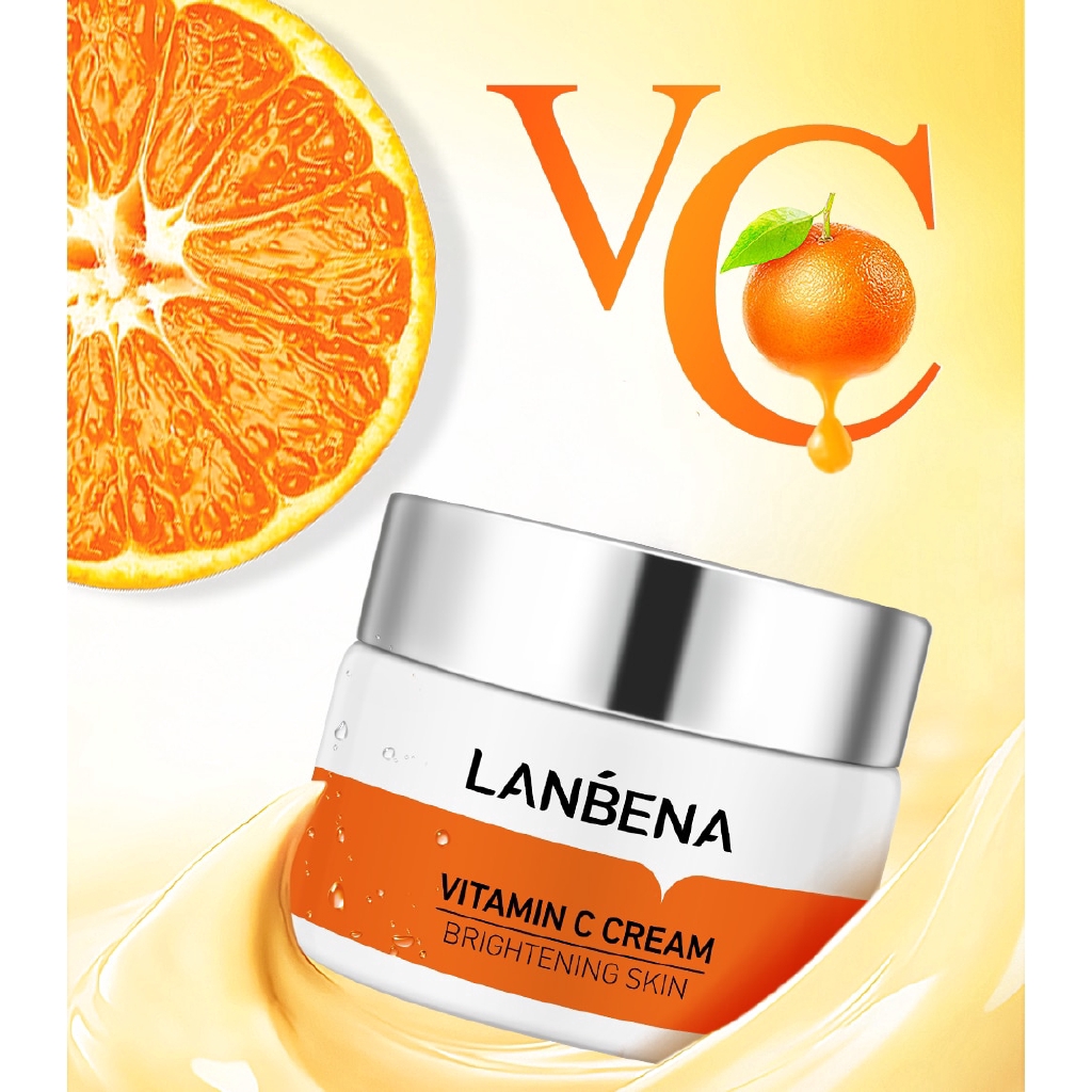 Kem Dưỡng Da Mặt Lanbena Với Vitamin C Trắng Da Chống Nếp Nhăn Lão Hóa 50g
