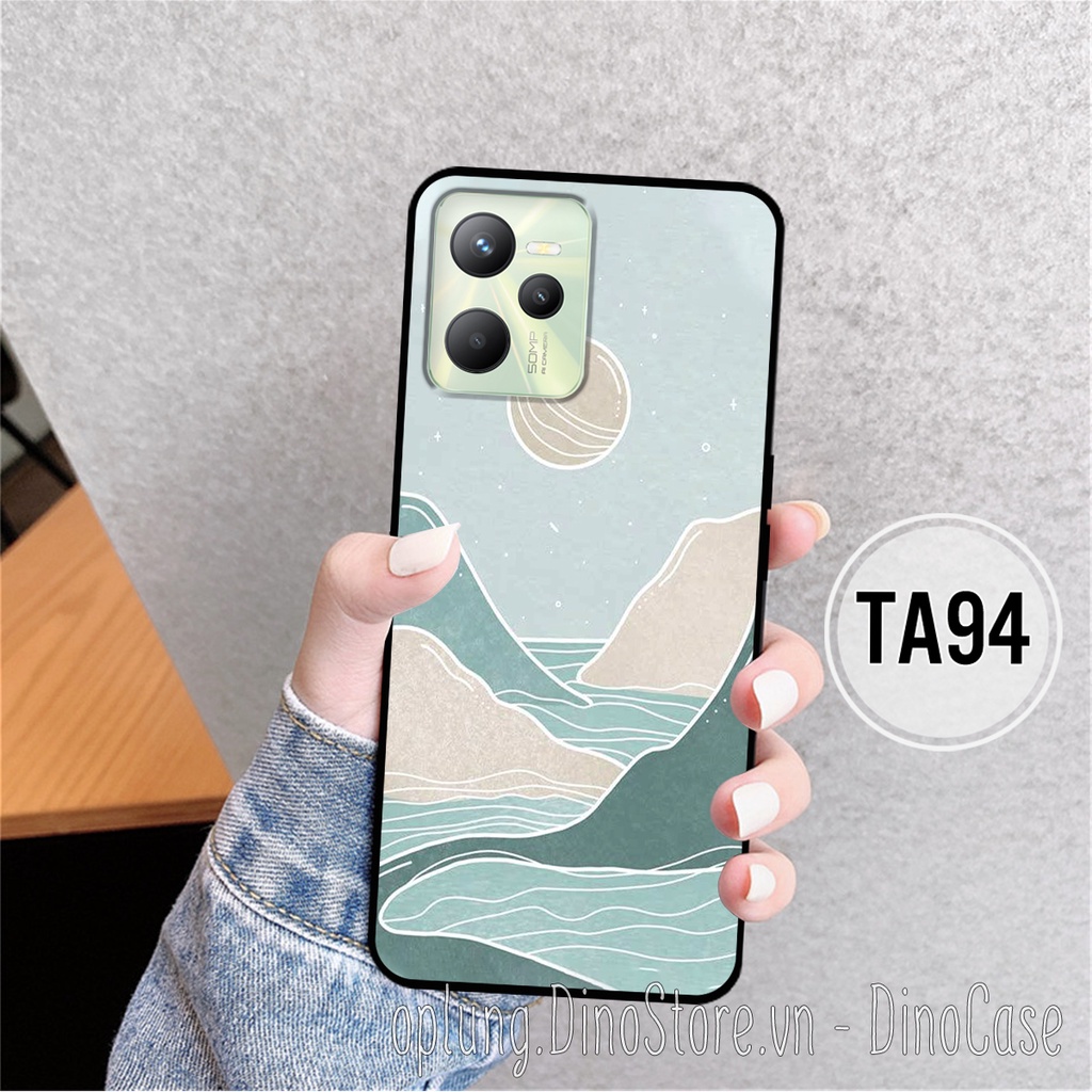 Ốp Realme 9i - Realme C35 - Oppo A76/A36 lưng nhựa viền dẻo bảo vệ camera chống bẩn in hình phong cảnh vintage.