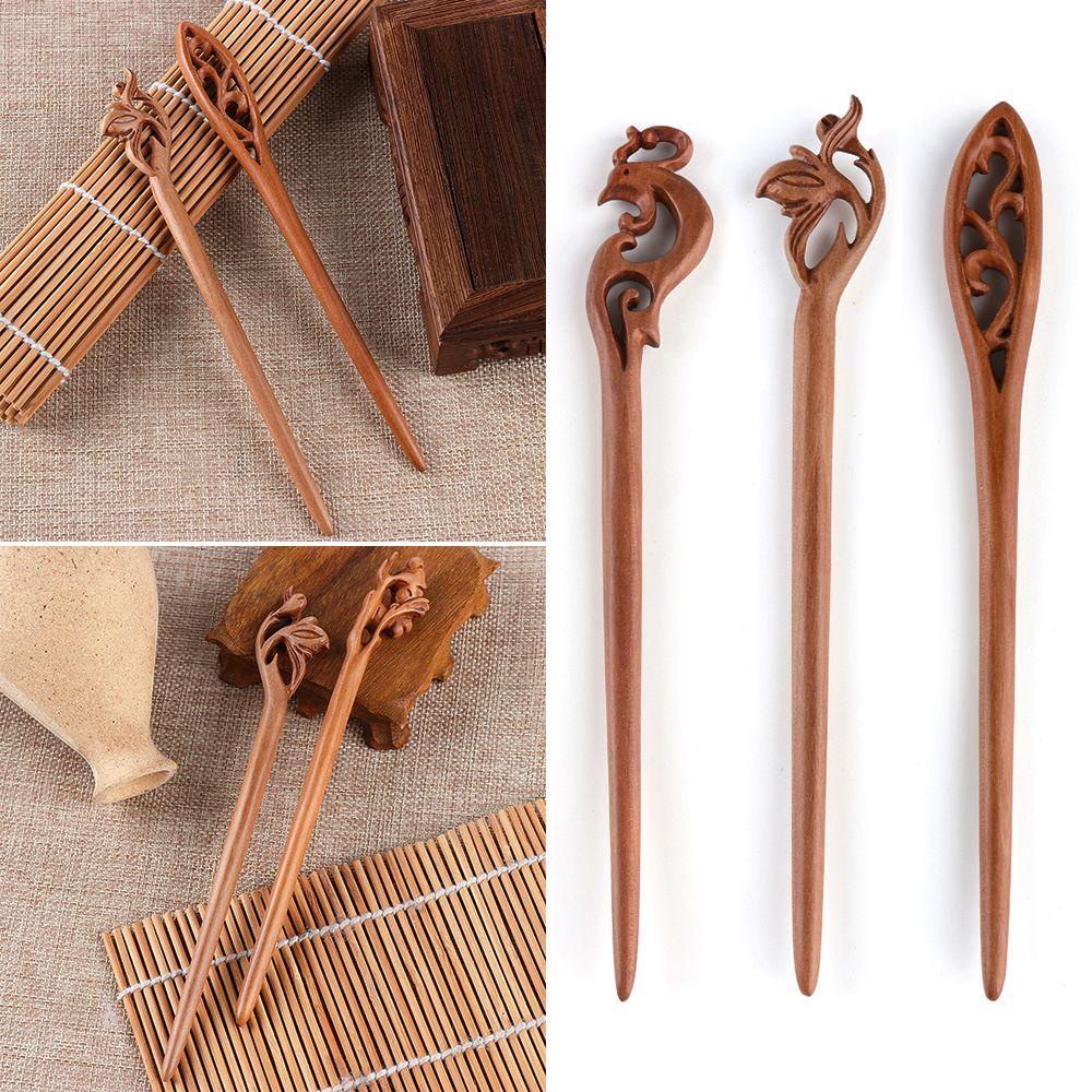 Trâm Cài Tóc Bằng Gỗ Đào Handmade Thời Trang