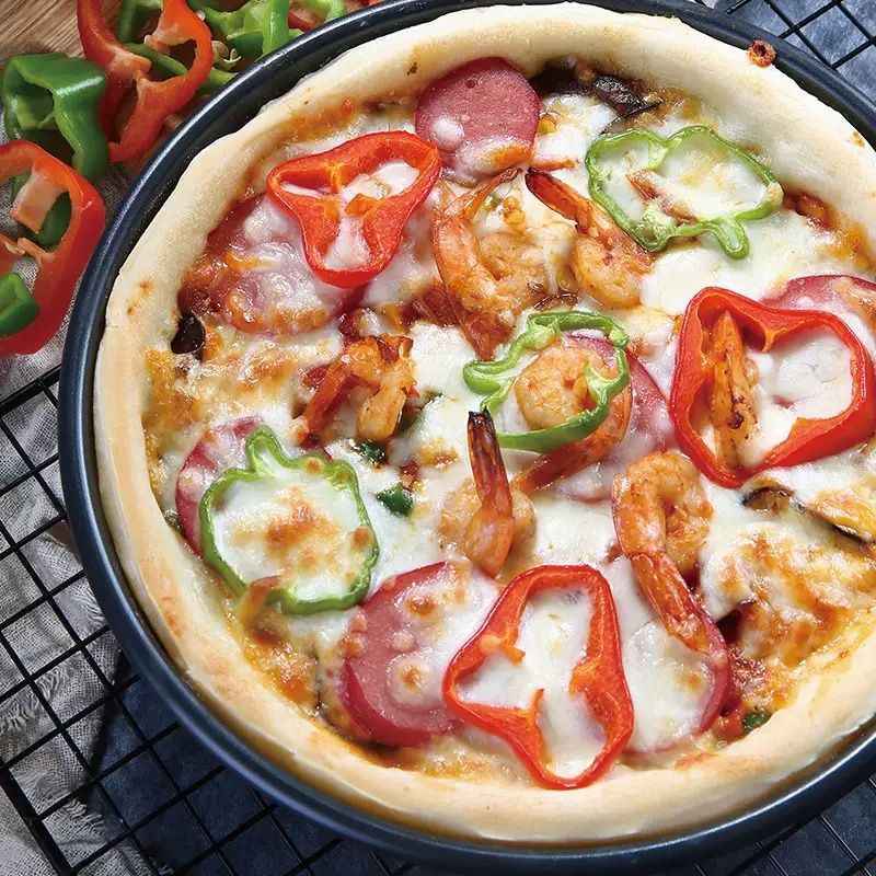 Khuôn Pizza chống dính đen vàng 16/20/23cm