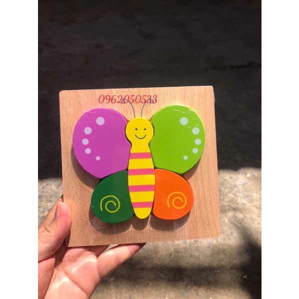 Đồ chơi tranh xếp hình, tranh ghép hình gỗ nỗi 3D, đồ chơi montessori