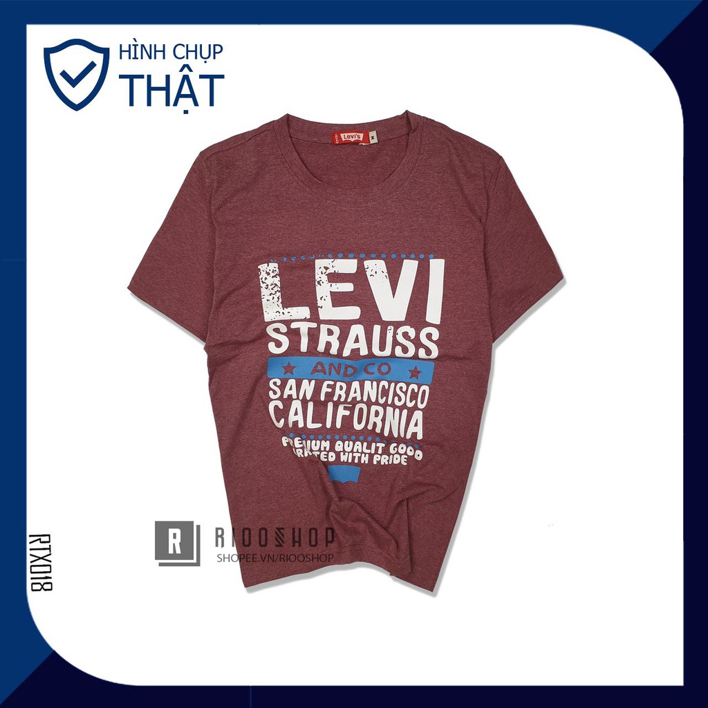 Áo phông nam ngắn tay cổ tròn cotton cao cấp lev RTX018av - áo phông nam đẹp Riooshop | BigBuy360 - bigbuy360.vn