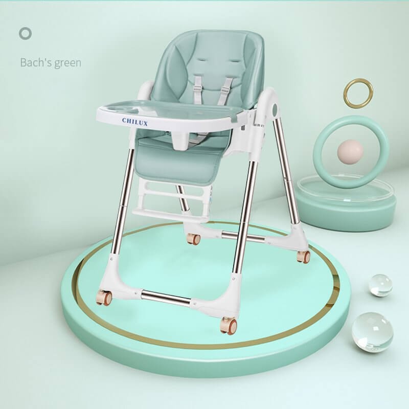 Ghế ăn dặm cho bé Chilux Grow S màu xanh lá mint - Điều chỉnh độ cao linh hoạt, ngã lưng 5 cấp độ - CAYABE