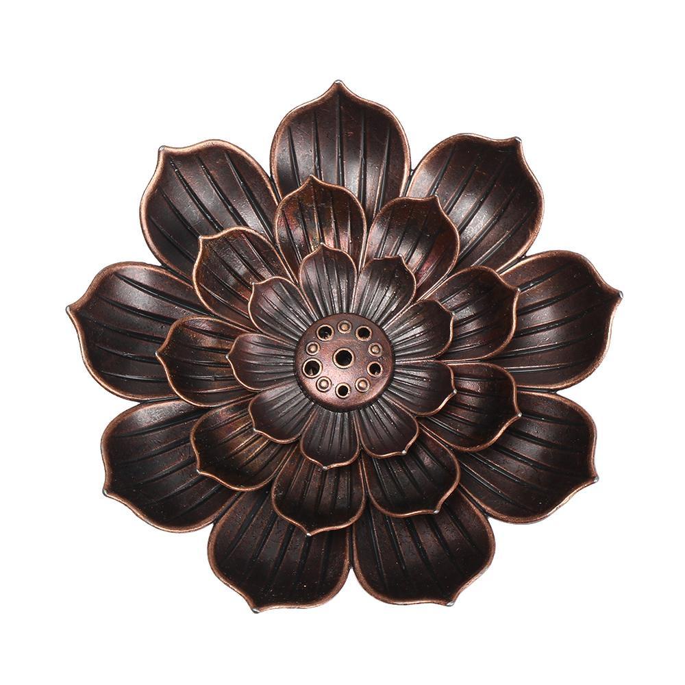 KUNHEV Giá Đỡ Nhang Trầm Hương Thủ Công Hình Hoa Sen Phong Cách Phật Giáo Trung Hoa