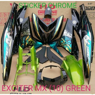 tem rời exciter 150 đen xanh