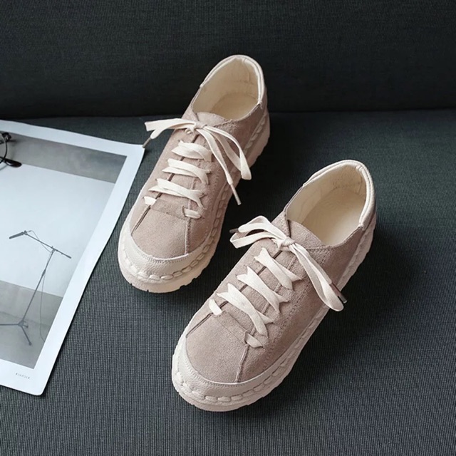 (CÓ SẴN) Giày da lộn mùa thu vintage | BigBuy360 - bigbuy360.vn