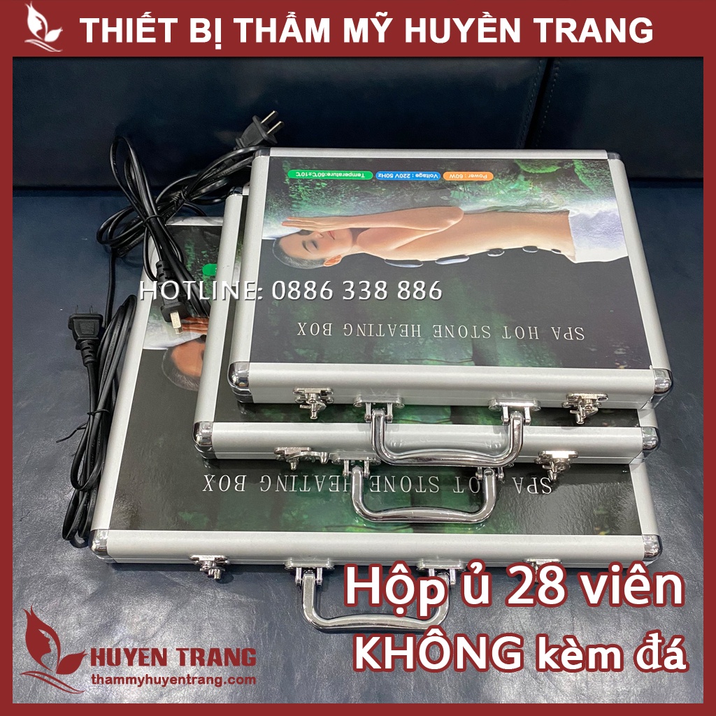 Đá Nóng Massage Body Có HỘP Ủ 16 Viên 20 Viên 28 Viên, Giữ Nóng Thay Nồi Hấp Đá Tiện Dụng Di Chuyển NANOCEE