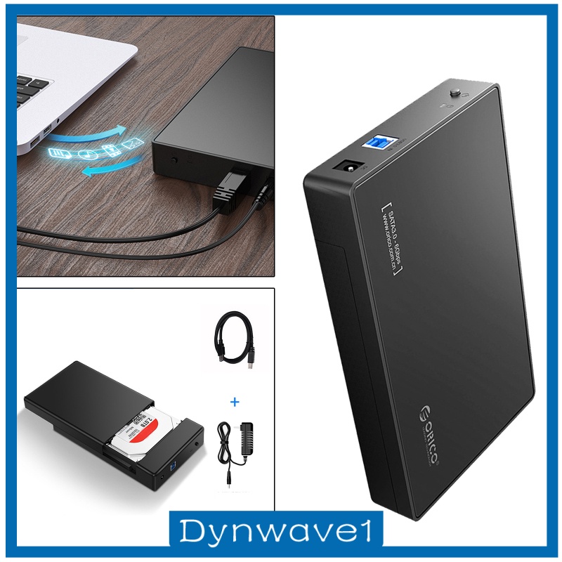 [DYNWAVE1] ABS External Hard Drive Enclosure 12V Adapter Support UASP for SATA III SSD