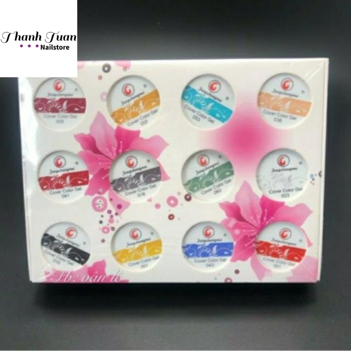 Gel vẽ nail FENGSHANGMEI set 12 màu ( chính hãng ) - Phụ kiện đồ nail