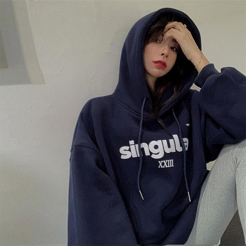 Áo hoodie IELGY dáng rộng phong cách Hàn Quốc thời trang cho nữ