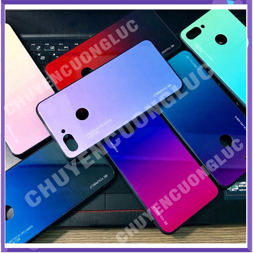 [BAO GIÁ] Ốp lưng Xiaomi Mi 8 Lite gương cứng 2 màu Ver 2 , viền TPU dẻo đen